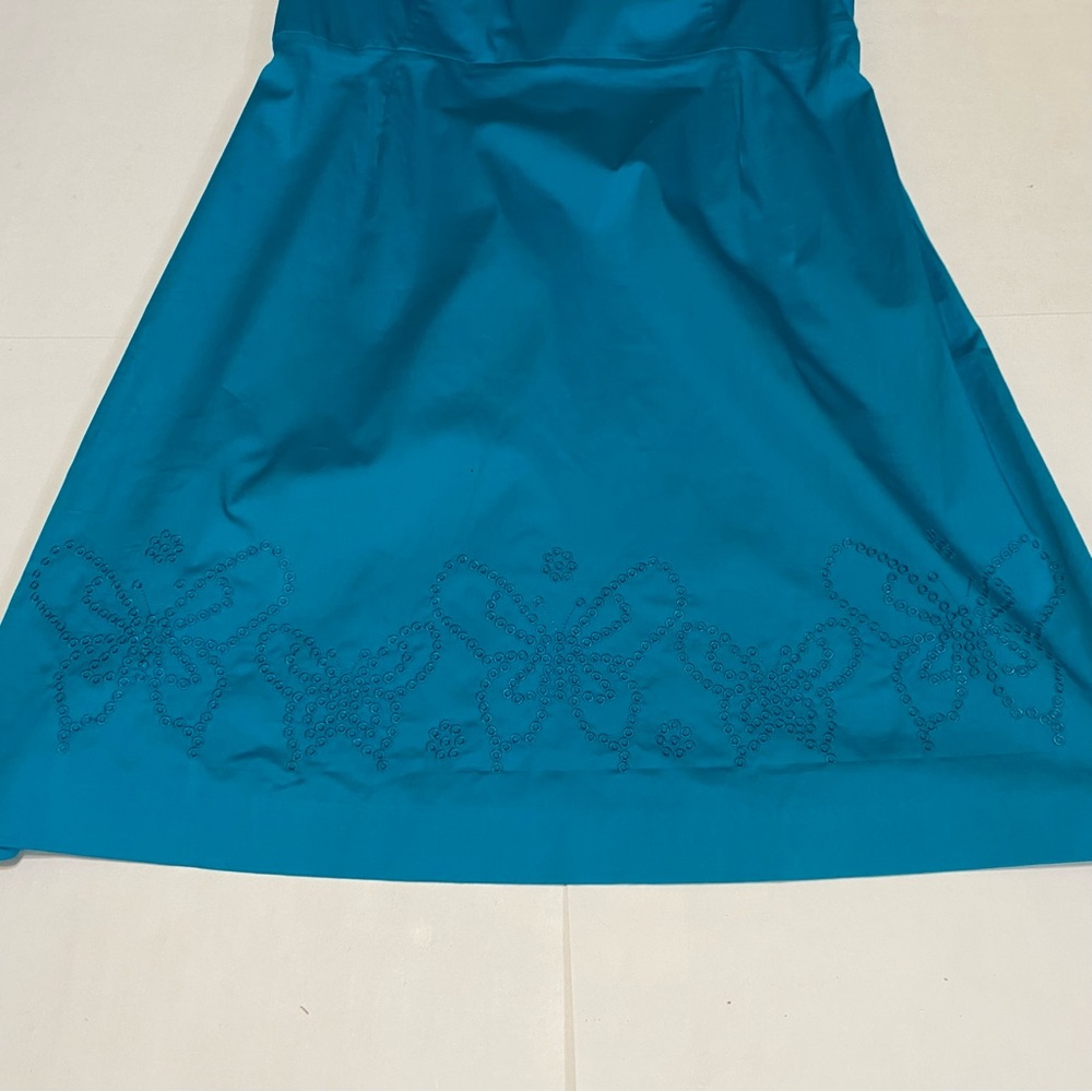 East 5th Vibrant Blue Dress with Ruffle Detail - Picture 4 of 14